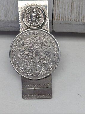 Vtg Mexico Alpaca Money Clip Estados Unidos Mexicanos Peso Coin